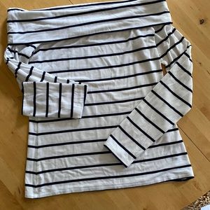 Banana Republic off the shoulder, long sleeved top.
